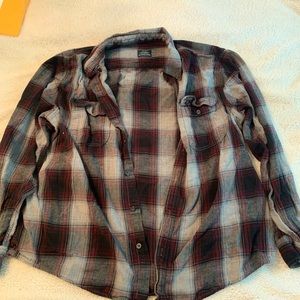 plaid flannel button up
